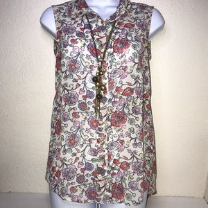 H&M down button sleeveless